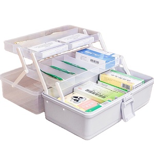 Citylife Home storage Pill Lockable Compartment Container Plastic 3 layer Chemical Medicine Box Plastic Storage Bin