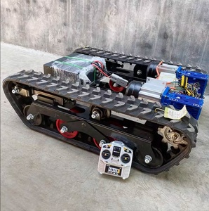Sasis Crawler Pengontrol Jarak Jauh dengan Roda Ganda Bermesin Listrik dan Trek Karet - Product Image 2