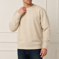 Sweat-shirt à col rond personnalisé avec broderie, en molleton surdimensionné, logo personnalisé, sweat-shirt à col rond pour homme, pull, services ODM/OEM