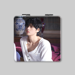批发KPOP偶像邦坦男孩V泰亨冬季前方双面方形可折叠便携式化妆镜 - Product Image 3