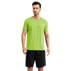 Blanco Custom, Afgesneden Workout Fitness Trainingspak Polyester Heren Gymkleding Heren T-Shirt