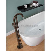Robinet de baignoire de salle de bain NA006-ORB, robinet de douche noir sur pied
