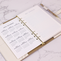 Cahier d'anneau de journal en cuir PU avec boucle