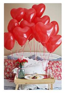 Paquete de 100 globos de látex con forma de Hearl de amor rojo de 5 "para el Día de San Valentín, decoración de arco de boda, Cumpleaños de Niños - Product Image 5