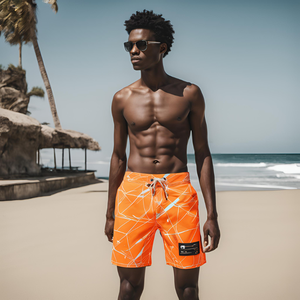 Boardshorts กางเกงขาสั้นชายหาดกางเกงว่ายน้ำผู้ชายแนวสตรีทแวร์แนวสตรีทกางเกงขาสั้นกางเกงว่ายน้ำมีกระเป๋า - Product Image 4