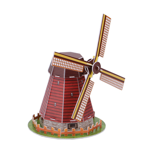 ของเล่นจิ๊กซอว์ 3 มิติ โมเดลกังหันลมฮอลแลนด์ ของเล่นตัวต่อ 3 มิติ สถาปัตยกรรมชื่อดังระดับโลก กังหันลมดัตช์ ของขวัญ ของเล่นทำมือ - Product Image 1