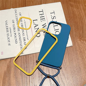 Étui en silicone liquide pour <span class=keywords><strong>iPhone</strong></span> 17 16 15 14 13 12 11 Pro Max XR XS 8 Plus-TPU PC Ins Collier Accrocher - Product Image 6