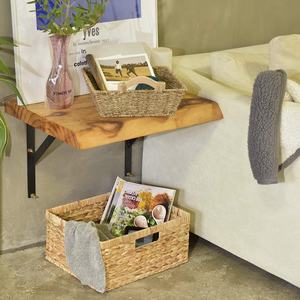 3 Set doğal su sümbülü saklama sepetleri düzenlemek için dekoratif seagrass sepetleri taşıma kolları ile - Product Image 4