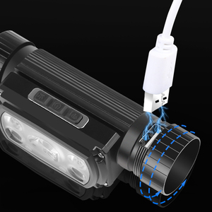 Torcia Frontale Luminosa XHP50 <span class=keywords><strong>con</strong></span> Display di Potenza, Batteria 21700, Ricarica USB Tipo-C, 6 Modalità, Potente <span class=keywords><strong>Faro</strong></span> P50 <span class=keywords><strong>con</strong></span> <span class=keywords><strong>Sensore</strong></span> e Magnete - Product Image 5