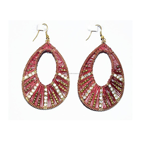 Wholesale Fashion <b>Tassel</b> Dangle <b>Earrings</b> Long Bohemian <b>Earrings</b> for Lady Crystal Jewelry Sets Unisex <b>Earrings</b> Jewellery Beads - Product Image 2