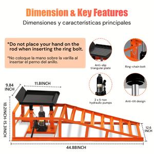 Hydraulische Hebebühne mit Dreifach-Verriegelungsmechanismus <span class=keywords><strong>3</strong></span> Präzise Hubwinkel und Verstärkter Rahmen aus Legierungsstahl - Product Image 4