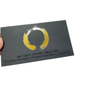 Bóng UV tại chỗ chữ sang trọng Shinny dập nóng lá vàng in ấn đã ghé thăm thẻ tên kinh doanh thẻ với logo