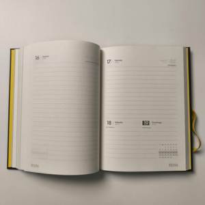 Agenda <span class=keywords><strong>Semanal</strong></span> 2026 Personalizada al por Mayor, 12*18cm, Impresa a Color, Tapa Dura, con Banda de Papel, Tema de Hojas, en Español - Product Image 5