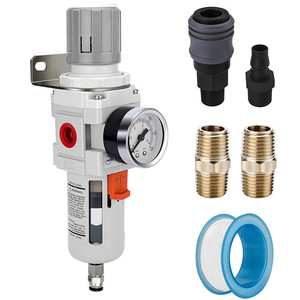 วาล์วควบคุมความดันพร้อมมาตรวัด3/8 "NPT สำหรับตัวกรองความดันอากาศ - Product Image 1