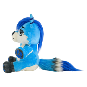 Peluche de Lobo <span class=keywords><strong>Azul</strong></span> Personalizado con Cola Peluda, Relleno de Algodón, con Certificación OEM, CPC y CE - Product Image 3