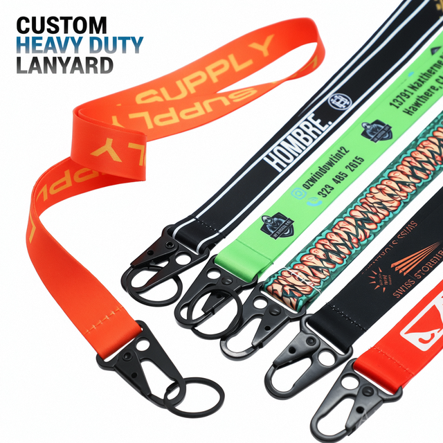 Wholesale Promotional Lanyards Polyester Neck Strap Keychain Lanyard Custom Logo Heat Transfer Lanyards  with Eagle Hook