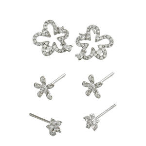 Orecchini di zircone Micro-pavimentati da donna alla moda di Xinjue stile nicchia Easy Match Popul per abiti Casual in stile Tweed perfetto regalo in ottone - Product Image 5