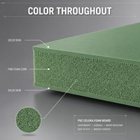 Panneau en mousse PVC coloré imprimé sur mesure résistant aux UV pour publicité extérieure, pleine couleur, 1220*2440mm (4*8 pi), 1-35mm