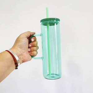 Mug en verre transparent de 20 oz avec poignée, personnalisable avec logo, pour sublimation et films UV DTF - Product Image 3