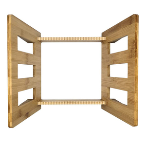 Soporte de almacenamiento de discos de bambú, soporte de exhibición de álbumes de música, estante de libros para ahorro de espacio, DVD de pie, venta al por mayor - Product Image 3