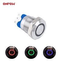 Xiaomi — bouton-poussoir momentané RGB 12mm, cercle illuminé, 3 couleurs, bouton-poussoir momentané, mélange de toutes les couleurs, changement par résistance