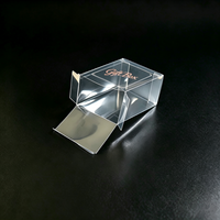Boîte pliante en PET transparente rectangulaire recyclable personnalisée, boîte d'emballage en plastique pour friandises pour animaux de compagnie