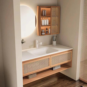 Modern smart makeup floating bathroom vanity LED <b>mirror</b> cabinet <b>wall</b> mounted bathroom cabinet - Product Image 4
