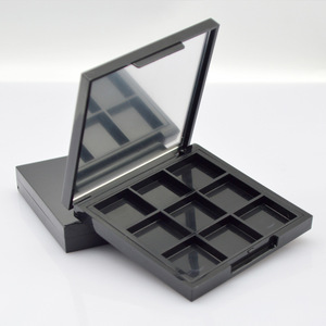Tùy Chỉnh 9 Khoang ABS Nhựa Bóng Mắt Bao Bì Hộp Trang Điểm Nhãn Hiệu Riêng Rỗng Từ <span class=keywords><strong>Eyeshadow</strong></span> Bảng Màu Với 9 Pan Màu Sắc - Product Image 1