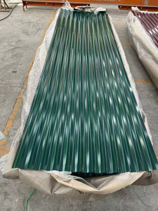 Shandong Construction Materials GI PPGI PPGL Tejas de techo de metal corrugado Recubierto de color Paneles de chapa corrugada Corte - Product Image 3