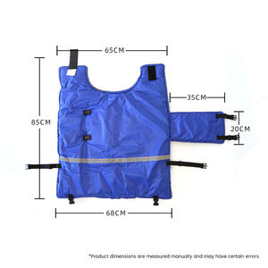 Veste de manteau bleu de veau imperméable Oxford tissu coton <span class=keywords><strong>gilet</strong></span> vêtements couverture pour bétail avec ceinture réfléchissante - Product Image 4