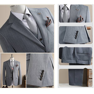 Blazer Monopetto da <span class=keywords><strong>Uomo</strong></span>, Vestibilità Slim, Collo a Revers, per Abiti Formali, Business e Matrimoni - Product Image 5