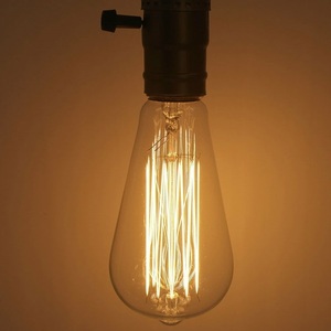 <span class=keywords><strong>Ampoule</strong></span> à filament antique en verre ambré, dimmable, 60W, 2100K, culot E26, ST64, ampoules <span class=keywords><strong>vintage</strong></span> à incandescence Edison, style rétro - Product Image 1