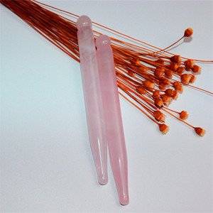 Naturstein weißer Jade-Augenmassage-Stift Kristall Mineral Schönheits-Akupunktur-Stick Gesicht Kopf Gua Sha Werkzeug für Heilung Hautpflege - Product Image 2