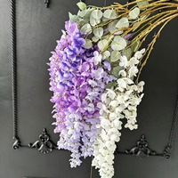 Guirlande de glycine artificielle en soie, feuilles ultra-réalistes, écologique et durable, pour Thanksgiving, mariage, décoration murale