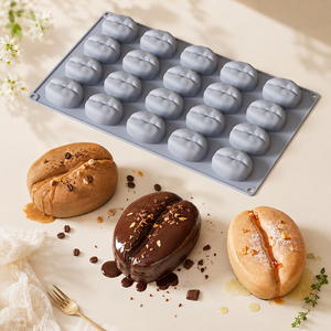 <span class=keywords><strong>Molde</strong></span> de Silicona SILIKOLOVE de <span class=keywords><strong>20</strong></span> Cavidades con Forma de Grano de Café, Antiadherente, Libre de BPA, con Certificación LFGB - Product Image 1