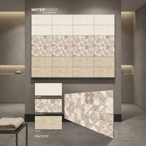 Carrelage en céramique porcelaine 300x600mm de haute qualité, finition mate, design gris Momento, 12x24, pour intérieur, salle de bain, moulures, extérieur, mur, émaillé - Product Image 5