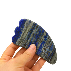 2025 phong cách mới bán buôn Chất lượng cao guasha gua SHA bán buôn 100% tự nhiên Lapis Lazuli gua SHA đá ngọc guasha scraper - Product Image 4