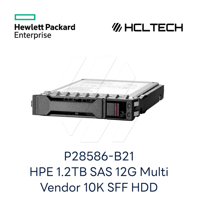P28586-B21  1.2TB SAS 12G Mission Critical 10K SFF BC 3-year Warranty Multi Vendor HDD for HPE