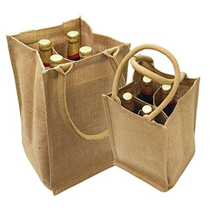 Wholesale Custom Printed Eco Friendly Jute Wine Bottle <b>Bags</b> Ladies Grocery Shopping Jute Tote <b>Beach</b> <b>Bag</b> - Product Image 1