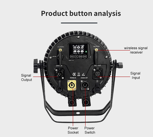 12x18W IP65 Waterproof <b>Battery</b> 6in1 RGBWAUV <b>LED</b> Rechargeable and Wireless DMX512 Par Light for Outdoor Activity - Product Image 3