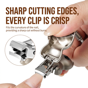 Coupe-ongles en métal en forme de chat mignon avec porte-clés, lavable à l'eau pour le toilettage quotidien des animaux de compagnie - Product Image 4
