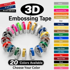 Cinta de Grabado en Relieve 3D Compatible con <span class=keywords><strong>Dymo</strong></span>, Cinta de Etiquetas 3D para Máquina Etiquetadora <span class=keywords><strong>Dymo</strong></span> 12965 1880 <span class=keywords><strong>1610</strong></span> Motex E101 E202 B90 Typewriter - Product Image 1