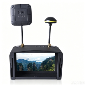 แว่นตา FPV 800D 5 "800 X480 LCD 5.8G ตัวรับสัญญาณหลากหลาย40CH DVR บันทึกเมนู8ภาษาที่ถอดออกได้สำหรับ EV800D FPV - Product Image 1