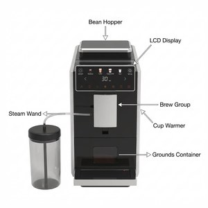 CM01-P Cafetera Espresso Eléctrica Portátil de Doble Caldera de Acero Inoxidable con Presión de 19 Bares, Totalmente Automática y de un Solo Toque, Gran Venta - Product Image 1