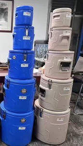 Contenitore Termico Professionale per Catering da 5L a 80L, Cilindrico, in Marrone, <span class=keywords><strong>Rosso</strong></span> e Blu, per Buffet Commerciali e Distribuzione di Alimenti - Product Image 3