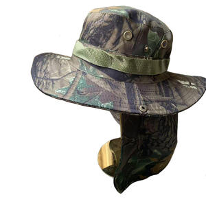 Cappello di protezione solare da pesca mimetico per esterni per uomo donna protezione collo e protezione UV 100% in poliestere - Product Image 4