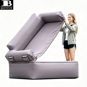 Canapé gonflable durable <span class=keywords><strong>2</strong></span> <span class=keywords><strong>places</strong></span>, imperméable, tissu Oxford 1000D, structure Drop Stitch, <span class=keywords><strong>lit</strong></span> gonflable avec pompe intégrée pour le <span class=keywords><strong>camping</strong></span> - Product Image 2