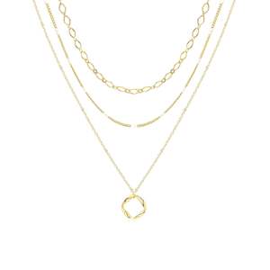 थोक 18K सोने के आभूषण Au750 <span class=keywords><strong>18Kt</strong></span> ठोस सोने के आभूषण 10K असली सोने का हार महिला फैक्टरी सीधे - Product Image 1