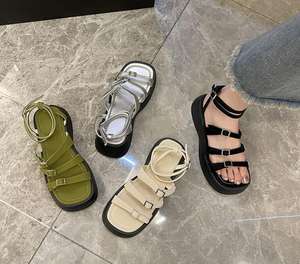 Newest Women Flat Low Wedge Heels Knot <b>Woven</b> Platform Anti-Slippery Spring Summer Casual Cross Strap <b>Sandals</b> - Product Image 5