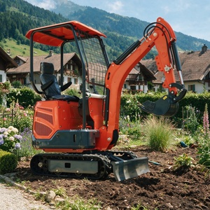Envío <span class=keywords><strong>Gratis</strong></span>: Mini Excavadora de 1.2 Toneladas con Giro <span class=keywords><strong>Cero</strong></span> de Cola, Diésel, Pequeña Excavadora, Maquinaria de Movimiento de Tierras, Microexcavadora de Jardín - Product Image 3